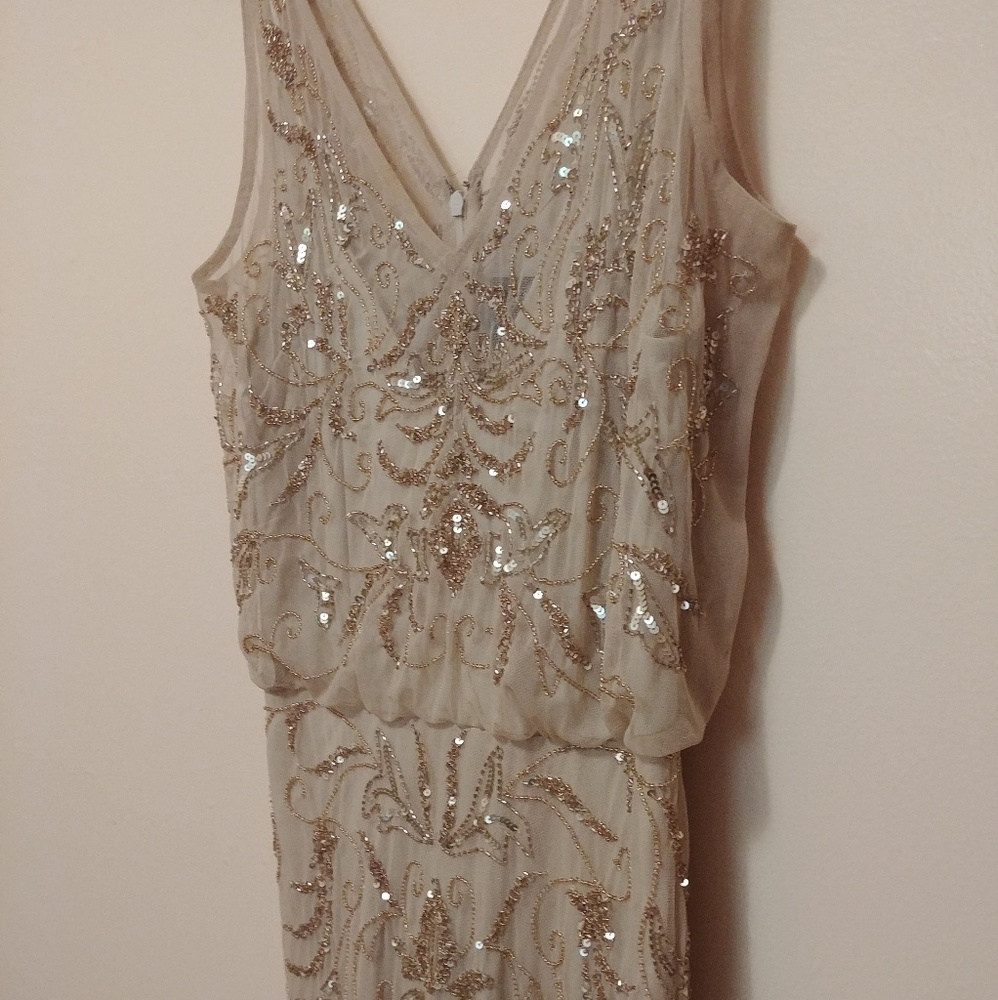 Gold Adrianna Papell Dress